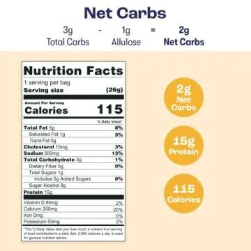 Schoolyard Snacks 12 Pack Low Carb Low Sugar Keto Protein Puffs (Cheddar Cheese) - USA Made High Pro...