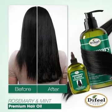 Difeel Rosemary and Mint Hair Oil with Biotin - 12 oz
