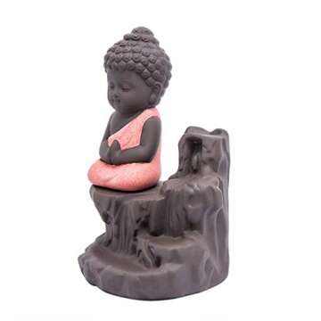 Bluzare Backflow Incense Burner Buddha Monk Ceramic