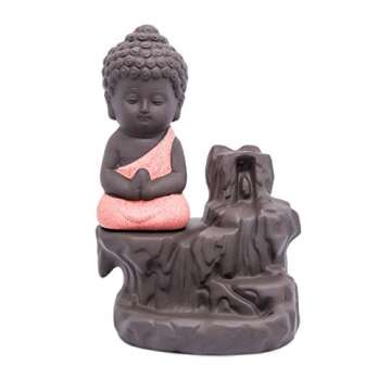 Bluzare Backflow Incense Burner Buddha Monk Ceramic