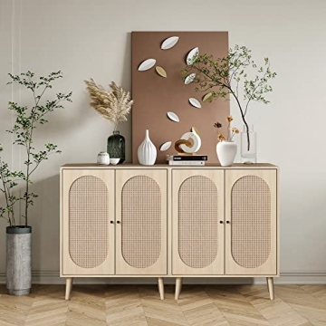 QHITTY Rattan Sideboard Buffet Cabinet - Versatile Storage Solution