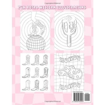 Western Cowgirl Coloring Book: Western Coloring Book for Adults Coloring Book Western Theme Fun & Re...