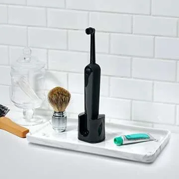 Nucookery Ceramic White Marble Tray for Kitchen and Bath