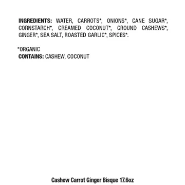 Organic Pacific Foods Cashew Carrot Ginger Bisque Soup