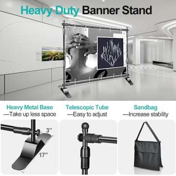 Adjustable 10x8ft Backdrop Stand - Perfect for Events