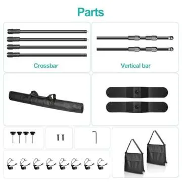 Adjustable 10x8ft Backdrop Stand - Perfect for Events