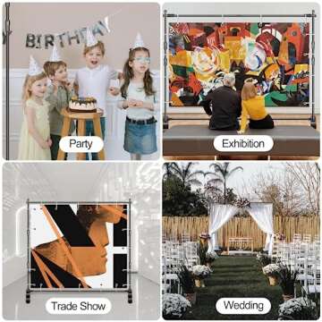 Adjustable 10x8ft Backdrop Stand - Perfect for Events