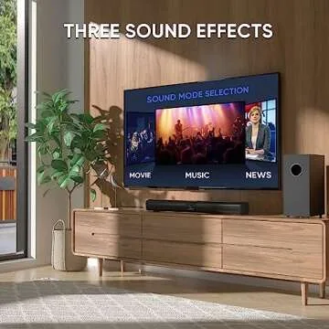 Saiyin Sound Bar for Smart TV with 5.25 Inch Subwoofer, 100W 24 Inch Soundbar for TV, TV Soundbar with Optical, ARC, AUX and Bluetooth 5.3 Inputs, Detachable Surround Sound System for TV