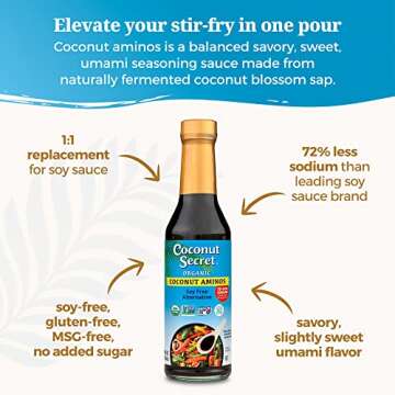 Coconut Secret Coconut Aminos Variety Pack - Coconut Aminos Original, Garlic Sauce & Teriyaki Sauce