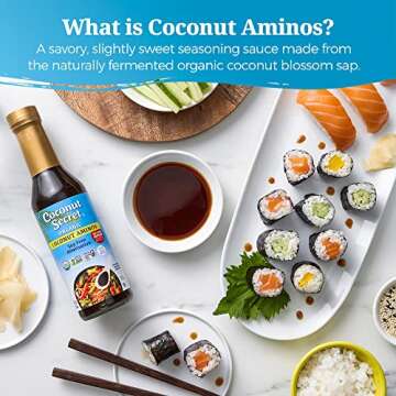 Coconut Secret Coconut Aminos Variety Pack - Coconut Aminos Original, Garlic Sauce & Teriyaki Sauce