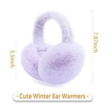 Yedilen Women Winter Ear Muffs Cute Faux Fur Headband