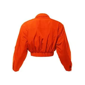 Trendy Cropped Quilted Bomber Jacket for Women