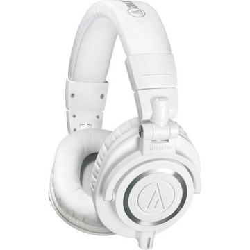 Audio-Technica ATH-M50xWH Headphones with Stand & Cable