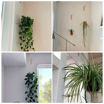 Jantens Indoor Plant Hangers - Stylish Wooden Hooks