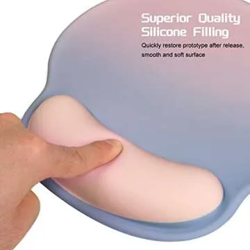 iCasso Mouse Pad,Large Pink Desk Mat, 4in1 XXL Mousepad + Keyboard Wrist Rest+Mouse Wrist Rest+Coaster Set with Ergonomic Desk Pad for Home Office Table Computer(Lavender Purple)