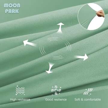 MOON PARK U Shaped Pregnancy Pillow with Cooling Cover