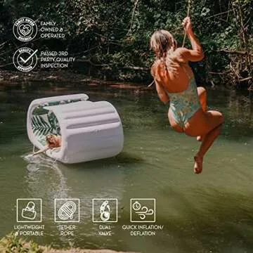 FUNBOY Giant Inflatable Bali Cabana Pool Float for Summer Fun