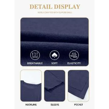 Eytino Womens Plus Size Casual Long Sleeve Tunics with Pockets