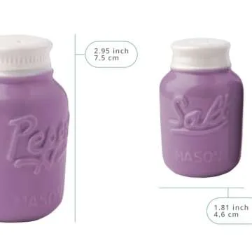 Comfify Vintage Mason Jar Salt & Pepper Shakers - Adorable Kitchen Decor