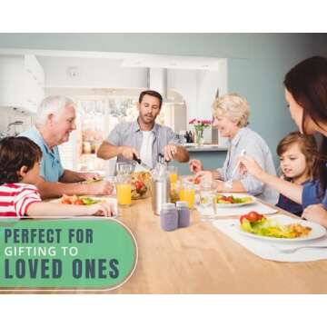 Comfify Vintage Mason Jar Salt & Pepper Shakers - Adorable Kitchen Decor