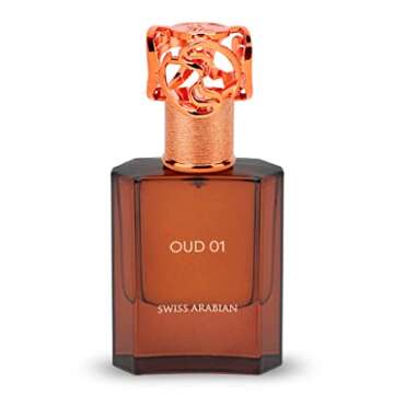 Swiss Arabian Oud 01 - Arabian Perfumes for Women and Men - Long Lasting Perfume - Floral, Spicy, Amber Perfume - Seductive Signature Aroma - 1.7 oz