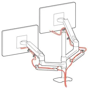 Ergotron – LX Vertical Stacking Dual Monitor Arm, VESA Desk Mount – for 2 Monitors Up to 40 Inches, 7 to 22 lbs Each – Tall Pole, White