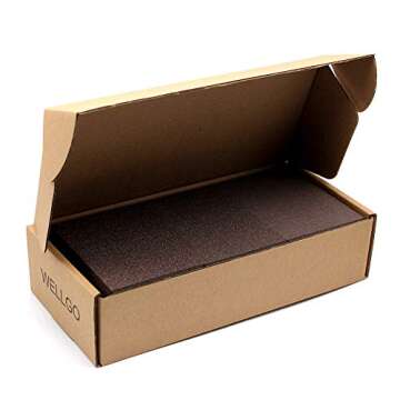 Wellgo 6 Pack Sanding Sponges, Coarse & Fine Sanding Sponges in 60/80/100/120/180/220 Grit Assortment Washable and Reusable (6 Pack)