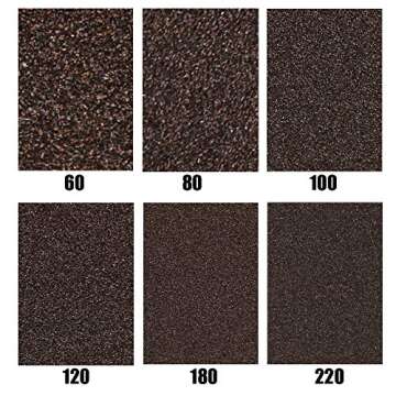 Wellgo 6 Pack Sanding Sponges, Coarse & Fine Sanding Sponges in 60/80/100/120/180/220 Grit Assortment Washable and Reusable (6 Pack)