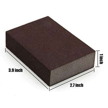 Wellgo 6 Pack Sanding Sponges, Coarse & Fine Sanding Sponges in 60/80/100/120/180/220 Grit Assortment Washable and Reusable (6 Pack)