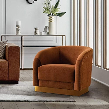 Acanva Mid-Century Velvet Accent Chair for Modern Spaces