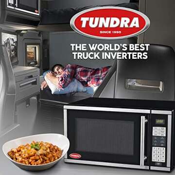 TUNDRA MW Series Truck Microwave Oven - Durable 120V RV Truck Countertop Oven with 20L/0.7 ft³ Capacity, 6 Auto-Cook Programs, Child Lock, LCD Display, Control Panel, Timer Function - MW700