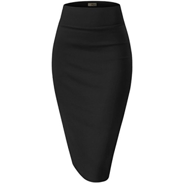Premium Women's High Waist Pencil Skirt by Hybrid & Company