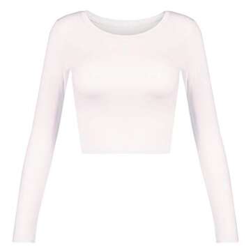 Women’s Long Sleeve Crop Tops - Casual and Comfortable Workout Apparel