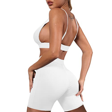 Stylish Ekaliy Women's 2-Piece Workout Set for Summer