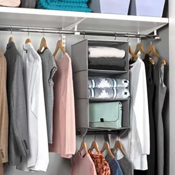 HOLDN’ STORAGE - 3 Shelf Hanging Closet Organizer - Closet Storage and RV Closet Hanging Organizer...