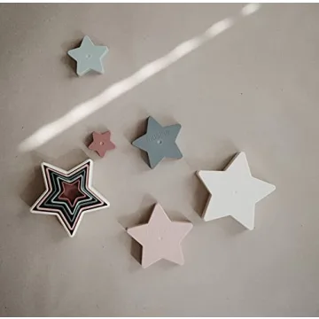 Mushie Nesting Stars Toy Crafted in Denmark for Toddlers