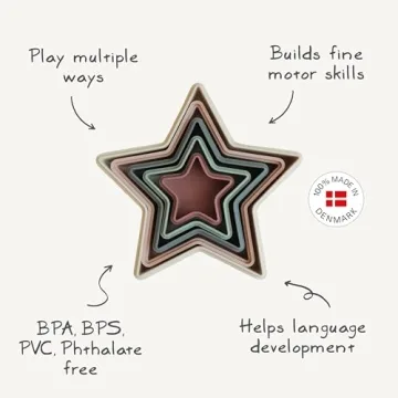 Mushie Nesting Stars Toy Crafted in Denmark for Toddlers