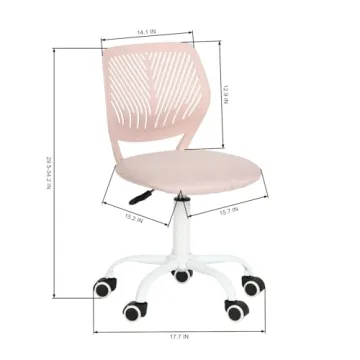 Colorful Armless Desk Chair for Home Office