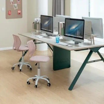 Colorful Armless Desk Chair for Home Office