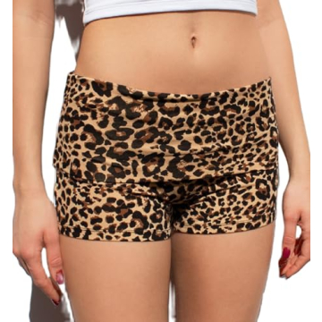 Women Low Waist Lounge Shorts Fold Over Skinny Pajamas Shorts Casual Sleep Bottoms