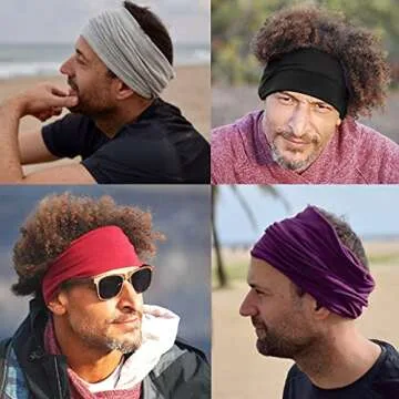 Messen 12 Pieces Under Scarf Hijab Cap Under Caps for Turban Head Wraps Scarf Solid Color Hijab Tube Unisex Stretch Dreadlocks Tube Neck Cover