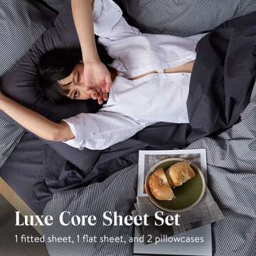 Luxury Sateen 4 Piece Sheet Set in Graphite