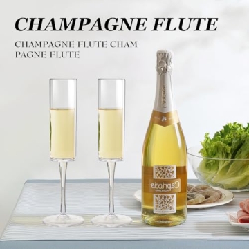 Elegant Plastic Champagne Flutes - 24 Pcs for Parties