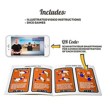 Stack 52 Quick Sweat Fitness Dice. Bodyweight Exercise Workout Game. Designed by a Military Fitness Expert. Video Instructions Included. No Equipment Needed. Burn Fat Build Muscle. (2019 Box Set)