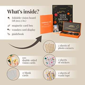 CALMOURA Vision Board Kit for Adults Supplies — Vision Board Supplies Kit for Collage, Scrapbooking — Dream Board and Mood Board for Inspiration