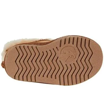 BILLY Footwear Kids Cozy II for Toddlers - Classic Winter Faux Fur Collar Synthetic Little Boots - Chestnut 9 Toddler M