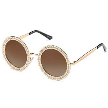 SOJOS Oversized Rhinestone Sunglasses for Festivals