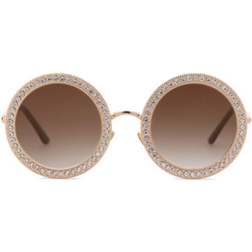 SOJOS Oversized Rhinestone Sunglasses for Festivals