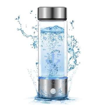 Aqua Vital Hydrogen Water Bottle Rechargeable Portable Hydrogen Water Machine Generator, Hydrogen Wa...