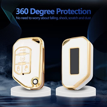 Stylish YHC Key Fob Cover for Jeep Wrangler Gladiator